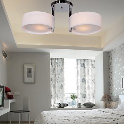 Max 60W Modern/Contemporary Chrome Metal Chandeliers / Flush Mount Living Room / Bedroom / Dining Room / Entry