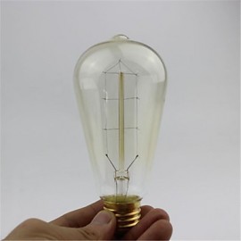 ST64 Leaf 40W E27 Vintage Retro Incandescent Filament Edison Lamp Bulb(AC220-240V)