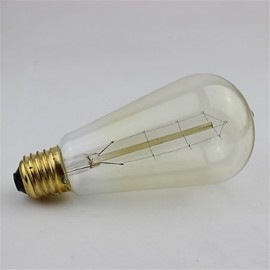 ST64 Leaf 40W E27 Vintage Retro Incandescent Filament Edison Lamp Bulb(AC220-240V)