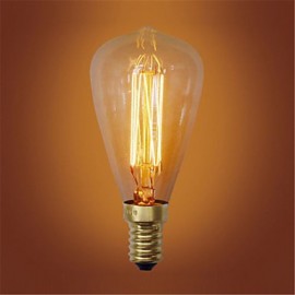 ST48 E14 40W Incandescent Vintage Light Bulb for Household Bar Coffee Shop Hotel (AC220-240V)