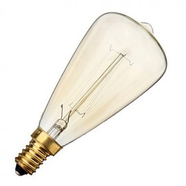 ST48 E14 40W Incandescent Vintage Light Bulb for Household Bar Coffee Shop Hotel (AC220-240V)