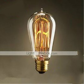 E27 AC220-240V 40W ST58Z Incandescent Light Bulbs Lighting Antique Edison Halogen Bulbs