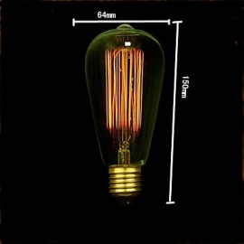 ST64 13 AK 40W Incandescent Light Bulbs Silk Antique Edison Light Bulb