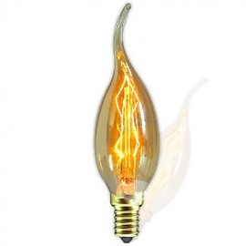 E14 AC220-240V 40W Silk Carbon Filament Incandescent Light Bulbs C35L Around Pearl