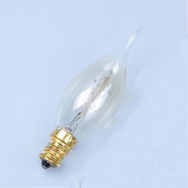 E14 AC220-240V 40W Silk Carbon Filament Incandescent Light Bulbs C35L Around Pearl