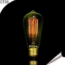 ST58 E27 40W Edison Art Deco Tungsten Light Source (85V-265V)
