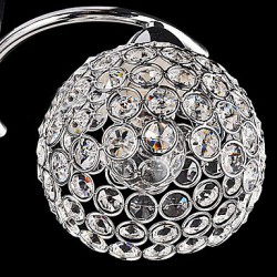 Max40W Modern/Contemporary Crystal / Bulb Included Electroplated Metal Pendant Lights / Flush Mount Bedroom / Dining Room / Hallway