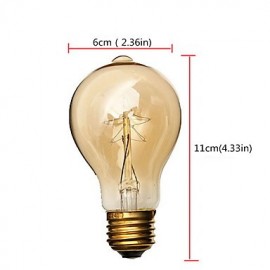 A19 Pentagram E27 40W Incandescent Vintage Light Bulb for Household Bar Coffee Shop Hotel (220-240V)