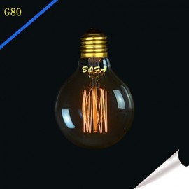 G80 13AK 25W Antique Edison Silk ball Bubble Lamp(85V-265V)