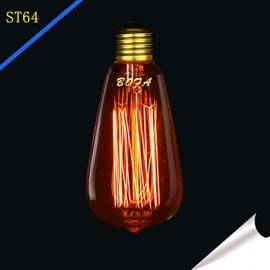 ST64 13AK 25W Antique Edison Silk ball Bubble Lamp(85V-265V)