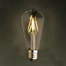 Amber 2W Edison Style 2200K ST64 Ceramic Led Filament Bulb E27