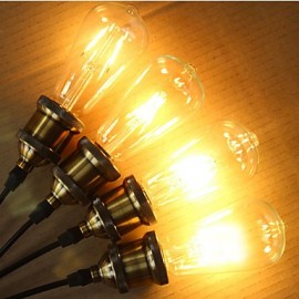 Amber 2W Edison Style 2200K ST64 Ceramic Led Filament Bulb E27