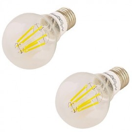 2PCS E27 6W 6*LED 550LM 3000K Warm White Edison Bulbs LED Filament Light(85-265V)