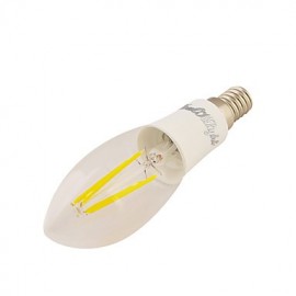 2PCS E14 4W 4xCOB 320LM 3000K Warm White Edison Candle Bulbs LED Filament Light(85-265V)