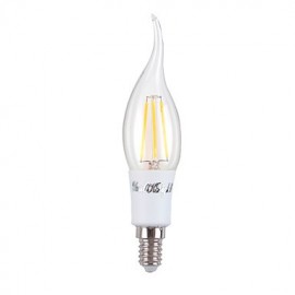 2PCS E14 4W 4xCOB 320LM 3000K Warm White Edison Candle Bulbs LED Filament Light(85-265V)