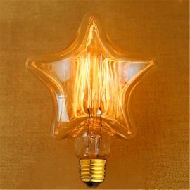 220-240V E27 40W Star Yellow Light Decoration Retro Tungsten Bubble