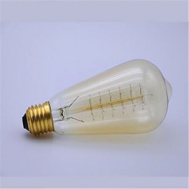 E27 220V 40W ST64 Retro Creative Decoration Tungsten Bulb