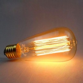 E27 220V 60W ST64 Retro Creative Decoration Tungsten Bulb