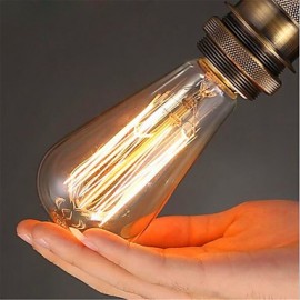 E27 220V 60W ST64 Retro Creative Decoration Tungsten Bulb