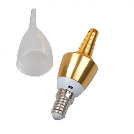 2PCS 5W 25-SMD 2835 300LM 3000K Warm Light LED Candle Bulb
