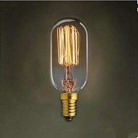 T45 Straight Wire E14 220 V Small Screw Retro Light 40 W