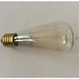 60W E27 ST58 Vintage Edison Bulb 2700k Reto Light Lamp Incandescent Filement Tungsten for Hotel(220-240V)