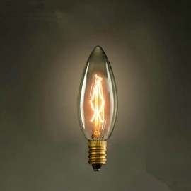 E14 40W C35 Burning Tip Of The Yellow Light 220V Edison Light Bulb Small Lo Lo Retro Retro Light Source