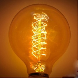 E27 AC220-240V 40W Silk Carbon Filament Incandescent Light Bulbs G80 Around Pearl