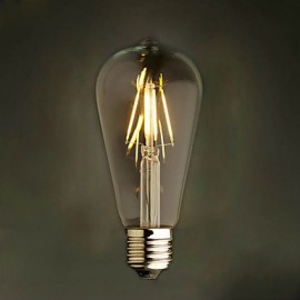 Amber 6W Edison Style 2200K ST64 Ceramic Led Filament Bulb E27