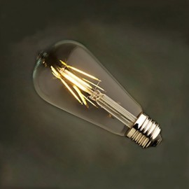 Amber 6W Edison Style 2200K ST64 Ceramic Led Filament Bulb E27