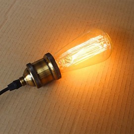 60W ST58 Edison Incandescent Light Bulbs 19 E27 Silk Vertical Wire Retro Decorative Light Bulbs