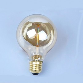 E27 AC220-240V 40W Silk Carbon Filament Incandescent Light Bulbs G80 Around Pearl