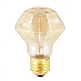 40W Retro Industry Style Incandescent Bulb, Diamond Shape