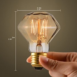 40W Retro Industry Style Incandescent Bulb, Diamond Shape