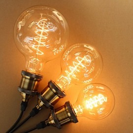 E27 40W G125 Wire Bar Bubble Dragon Edison Retro Decorative Lamp Filament