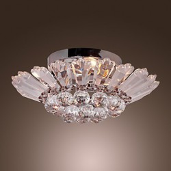 Modern Semi Flush Mount in Crystal Feature