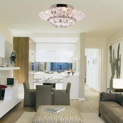 Modern Semi Flush Mount in Crystal Feature