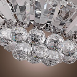 Modern Semi Flush Mount in Crystal Feature