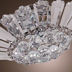 Modern Semi Flush Mount in Crystal Feature