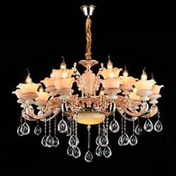 Pendant Light Zinc Alloy Feature for Crystal Mini Style Metal Indoors Hallway Shops/Cafes 15 Bulbs
