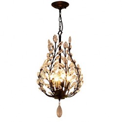 4Lights Crystal Chandelier Modern/Contemporary Traditional/Classic Rustic/Lodge Vintage Retro Lantern Country Antique Brass Feature