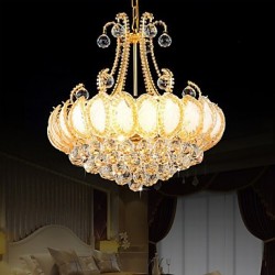 Modern Luxury Chandeliers Crystal Living Room LED Pendant Light Diameter 50CM Contains 8 LED Bulbs
