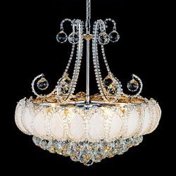 Modern Luxury Chandeliers Crystal Living Room LED Pendant Light Diameter 50CM Contains 8 LED Bulbs