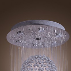 Max 50W Modern/Contemporary Crystal / Bulb Included Chrome Chandeliers / Flush Mount Living Room / Bedroom / Dining Room