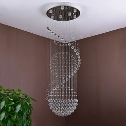 LED Crystal Ceiling Chandeliers Pendant Light Indoor Home Hanging Lighting Lamps Fixtures for Hotel Stairs