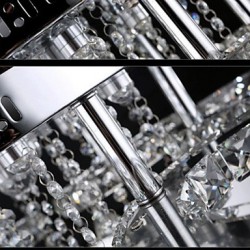30 Watt Modern/Contemporary Crystal / LED Chrome Metal Flush Mount