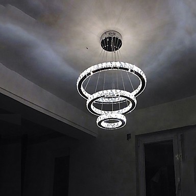 Led Crystal Pendant Light Modern Chandelier Lighting Lamps Cool White Round Ceiling Lights Fixtures 203040