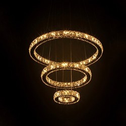 LED Crystal Pendant Light Modern Chandelier Lighting Lamps Cool White Round Ceiling Lights Fixtures 203040