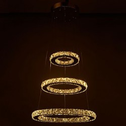 LED Crystal Pendant Light Modern Chandelier Lighting Lamps Cool White Round Ceiling Lights Fixtures 203040
