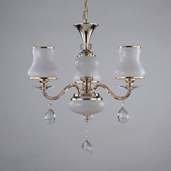 Modern/Contemporary Electroplated Feature for Crystal Metal Living Room Bedroom Dining Room Study Room/Office Chandelier